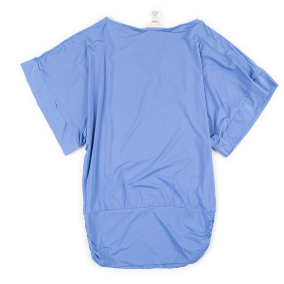 MICHAEL Michael Kors light blue asymmetrical loose fit flowy shirt size S - Picture 3 of 9